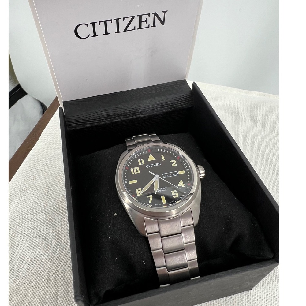 Citizen Garrison Eco-Drive Titanium Men's Watch – Black Dial, BM8560-53E